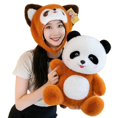 Aznever Panda-Plüschtier,Panda-Stofftier | Anschmiegsames weiches Plüsch-Panda-Kissen,Plüschtier-Sammlungsspielzeug Kuscheltier-Komfortpuppe für Wohnzimmer, Schlafzimmer von Aznever