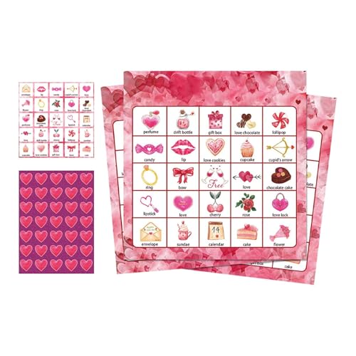 Aznever Valentinstag-Spielkarten,Valentinstag-Brettkartenspiel | Mehrspieler-Valentinskarten-Brettspiel - Home Game Family Night Entertainment Spielkarten für Versammlungen, Klassenzimmer von Aznever