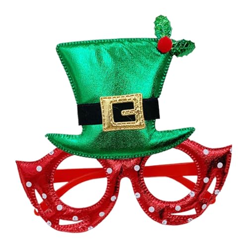 Aznever Weihnachtsbrille,Weihnachtsbrillengestell - Süße glitzernde Weihnachtsbrille,Weihnachtsbrille in Zylinderform für Kinder, lustiges Kostüm, Partyzubehör, Dekoration für Urlaubsgeschenke von Aznever