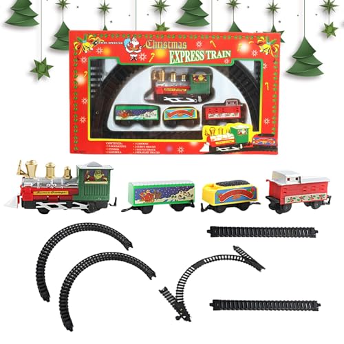 Elektrisches Eisenbahnset, Eisenbahnsets für | Weihnachts-Kinderzüge mit Gleisen - Elektrischer Weihnachtszug, Weihnachtsdekoration für den Innenbereich, Modelleisenbahn-Sets für von Aznever