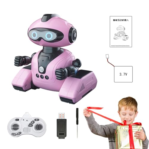 Fernbedienungsroboter für Kinder, Roboterspielzeug für und Mädchen - LED-Augen Intelligentes bewegliches Roboterspielzeug,Programmierbarer interaktiver Roboter mit Gestenerkennung und Tanzlied von Aznever