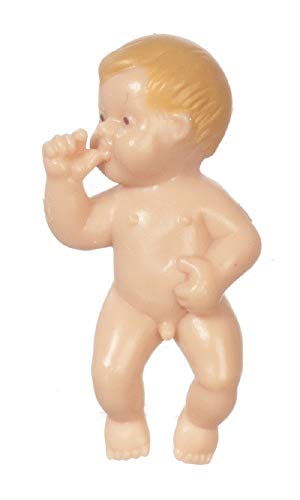 Aztec Imports, Inc. Puppenhaus Miniatur Menschen Gummi Baby liegend 06L von Aztec Imports, Inc.