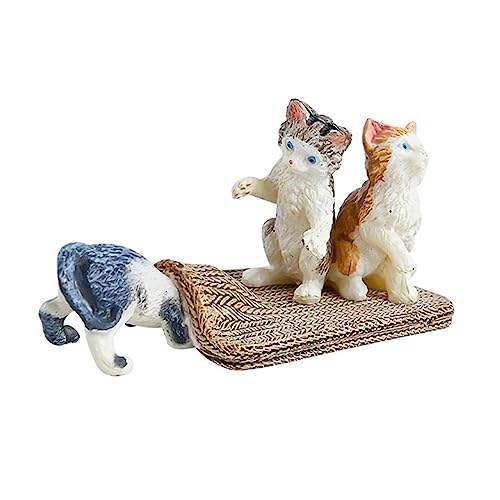 Azxcvbnm Hund Kätzchen Statue Modell Bauernhof Katze Schlafzimmer Zimmer Bauernhof Hof Dekore Realistische Pädagogische Spielzeug Display Widgets von Azxcvbnm