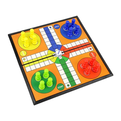 Azxcvbnm Klappbares Schachbrett Brettspiel Reise Brettspiel Set Tragbares Strategiespiel Set Pädagogisches Spielzeug Für Kinder Und Erwachsene Langlebig von Azxcvbnm