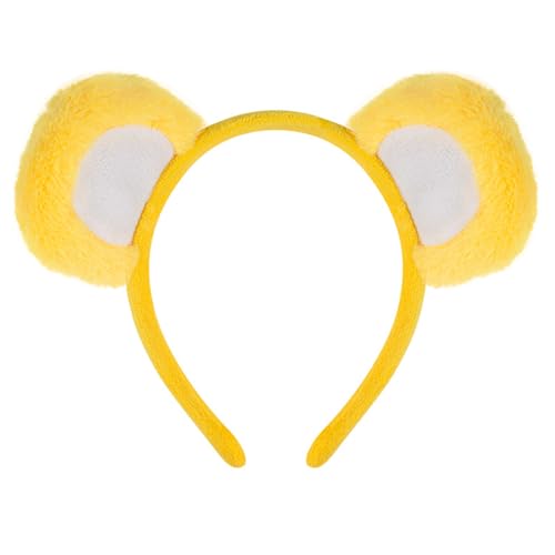 Azxcvbnm Pelzige Bärenohr Hairhoop Für Weibliches Gesicht Waschen Make Up Plüsch Haarband Cosplay Kostüm Accessoire Halloween Party Kopfbedeckung von Azxcvbnm