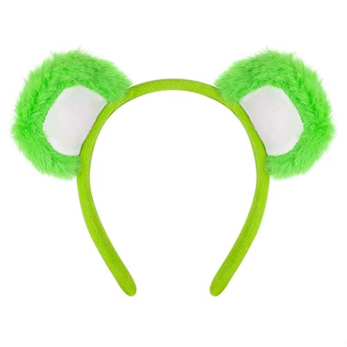 Azxcvbnm Pelzige Bärenohr Hairhoop Für Weibliches Gesicht Waschen Make Up Plüsch Haarband Cosplay Kostüm Accessoire Halloween Party Kopfbedeckung von Azxcvbnm