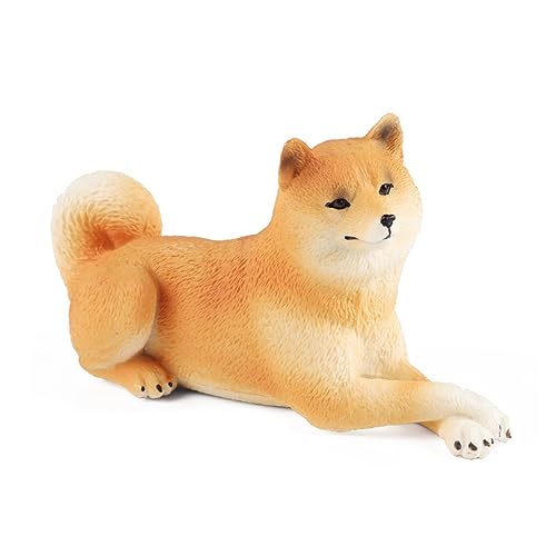 Azxcvbnm Realistische Shiba Inu Miniaturen Pädagogisches Spielzeug Schöne Welpen Miniaturen Bauernhof Hund Zuhause Zimmer Büro Kabinendekoration von Azxcvbnm