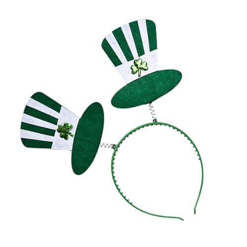 Azxcvbnm Stpatricks Day Hair Bands Irish Festival Kostüm Accessoire Hairhoop Für Frauen Und Kinder Urlaubsfeier Party von Azxcvbnm