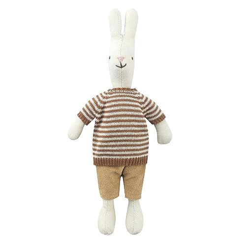 Azxcvbnm Stricken Streifen Pullover Cartoon Kaninchen Form Gefüllte Für Kinder Weiche Angefüllte Beschwichtigen Schlafen Spielzeug Geschenk Zum Schlafen von Azxcvbnm