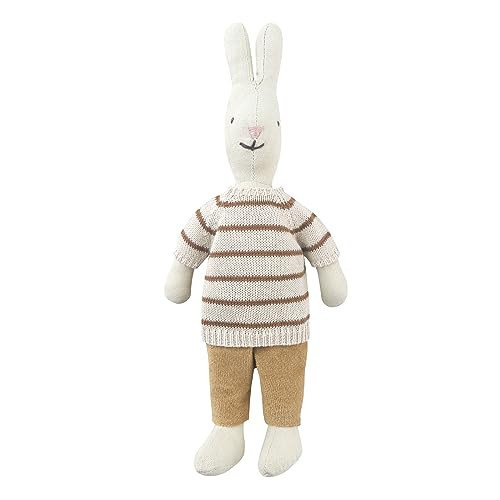 Azxcvbnm Stricken Streifen Pullover Cartoon Kaninchen Form Gefüllte Für Kinder Weiche Angefüllte Beschwichtigen Schlafen Spielzeug Geschenk Zum Schlafen von Azxcvbnm