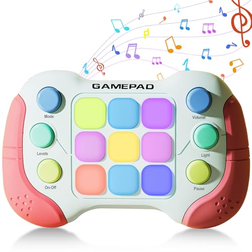 Azyh Fast Push Game Fidget Toys Handle, Upgraded Flashing Quick Press Games Pro für Kinder, Speed Push Light Up Fidget Game, pädagogische Handheld-Konsole Gamepad Spielzeug für Jungen, Mädchen, Teens von Azyh