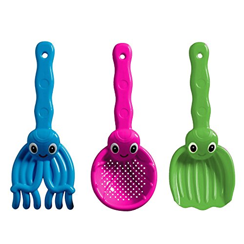 BEST SPORTING Kindersandspielzeug Octopus (Set) I Schaufel, Harke und Sieb I Octopus-Design I Sandspielzeug Set für Kinder und Kleinkinder I Strandspielzeug von BEST SPORTING