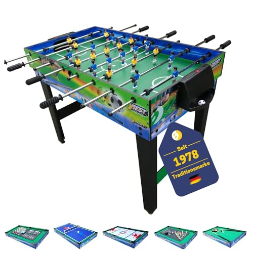 Best Sporting Tischkicker Kinder & Erwachsene 10 in 1 Set I Multigame-Spieltisch I Air-Hockey Tischtennis Billard-Tisch u.v.m. I Tischfußball Kinder I Kicker in 122 x 60 x 81,5 cm (Bunt) von BEST SPORTING