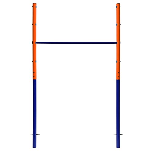 BEST SPORTING Turnreck Garten I Reckstange Garten Kinder und Erwachsene I Höhenverstellbare Kletterstange Outdoor in Blau-Orange I Turngeräte für Kinder für Spaß im Garten I Einzel - 118cm von BEST SPORTING