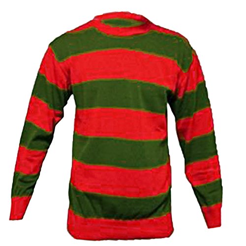 Sofias Closet Halloween-Kostüm, Freddie Krueger, gestreifter Pullover Gr. S, Jumper-Adult von B&S Trendz