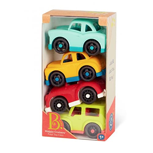 B. Toys BX1945Z B.Toys Happy Cruisers-Mini Auto Set 2 mit Oldtimer, Taxi, Geländewagen, Sportwagen, bunt, geeignet für Kinder ab 12 Monaten-45541, Mehrfarbig von B.