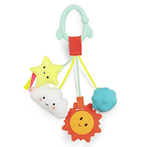 B. toys Baby Spielzeug Weltall Beißring mit Rassel, Stern und Wolke Kuscheltier – Motorikspielzeug für Mädchen und Jungen, Babyspielzeug ab 3 Monaten von B.