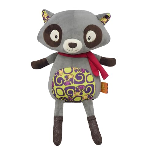 B. toys Sprechendes Kuscheltier – Waschbär mit Aufnahmefunktion – Plüschtier Rascal the Raccoon, Sensorik Spielzeug für Kinder und Baby ab 10 Monate von Battat