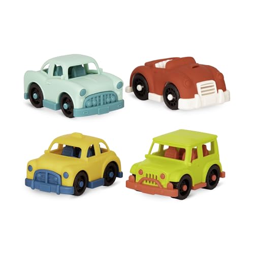 B. Toys Happy Cruisers-Mini Auto Set 2 mit Oldtimer, Taxi, Geländewagen, Sportwagen, geeignet für Kinder ab 12 Monaten von B.