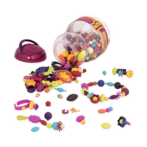 B. toys 500 Teile Bastelset Kinder Pop Arty – Schmuck Basteln, Bunte Perlen zum Zusammenstecken, Kinderschmuck, DIY – Spielzeug ab 4 Jahren von B.