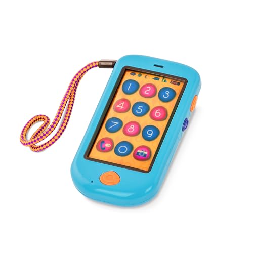 B. toys Babyspielzeug – HiPhone Handy Smartphone Spielzeugtelefon für Kinder mit Tönen, Musik und Sprachnachrichten auf Englisch für Babys ab 18 Monaten, 100% Schadstofffrei von B.