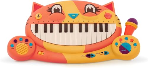 B. toys Meowsic Katzen Keyboard – Spielzeug Piano mit Mikrofon und Musik – Kinder Klavier Spielzeug ab 2 Jahren von B.