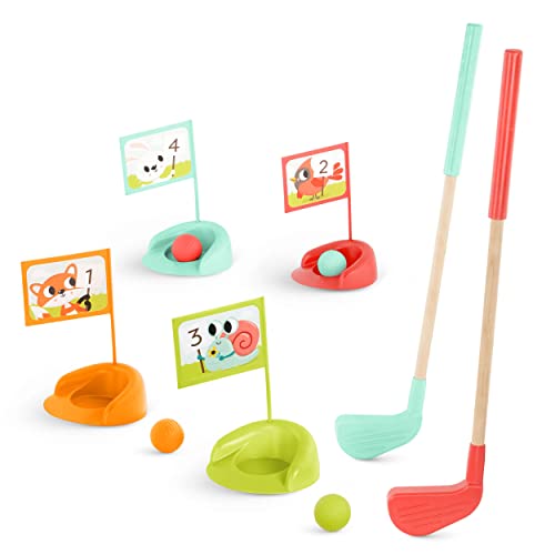 B. toys Mini Golf Set Spielzeug für Kinder aus Holz – Holzspielzeug Golfschläger und Golfbälle – Indoor und Outdoor Spielzeug für Mädchen und Jungen ab 3 Jahre von B.