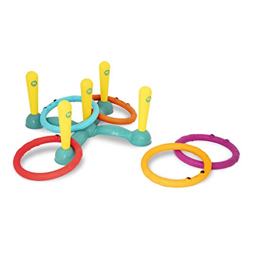 B. toys Ringwurfspiel mit 5 Wurfringen, 5 Stäben, 1 Kreuz – Buntes Indoor und Outdoor Spielzeug – Geschicklichkeitsspiel für Kinder ab 3 Jahren (12 Teile) von B.