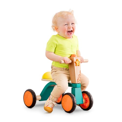 B. toys Rutschrad aus Holz ohne Pedale mit Hupe – Erstes Fahrrad für Babys und Kinder – Laufrad Lauflernrad Holzspielzeug Spielzeug ab 18 Monate von B.