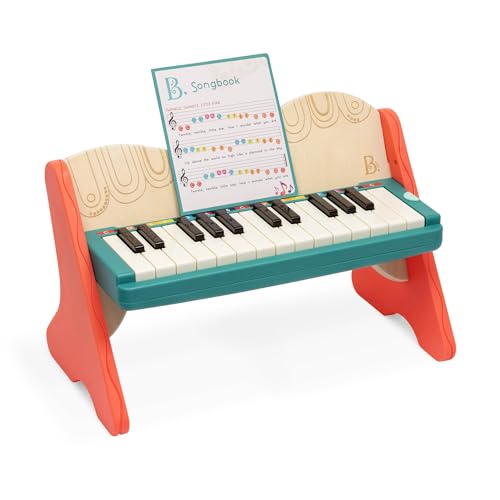 B. toys Spielzeug Klavier aus Holz mit Liederbuch, Piano Holzspielzeug, Musikspielzeug, Musikinstrument zum Klavier spielen lernen für Kinder ab 3 Jahren von B.