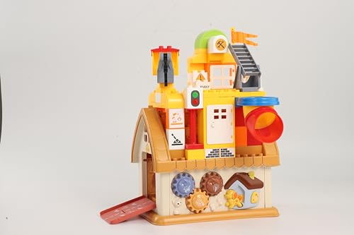Ingenieurbau Bausteinhaus, Bausteine für Kinder ab 3 Jahre, mit 82 Bauklötze, Kommt mit Aufklebern und Anleitung, Set für Lernspielzeug, ideales Spielzeug für Kinder ab1 2 3 4 Jahre von BABECTOY