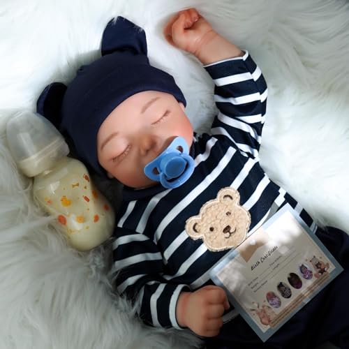 BABESIDE Reborn Baby Lebensecht–20 Zoll Schlafende, Wiedergeborene Reborn Baby, Weicher VinylköRper, Babypuppen Wie Echt mit Komplettem ZubehöR füR Kinder Als Geschenk von BABESIDE