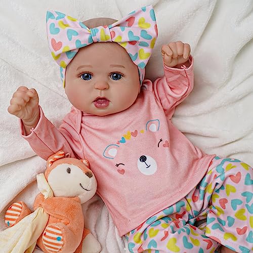 BABESIDE Reborn Puppen Mädchen - Bailyn 20-Zoll-realistische Baby-Puppen Haben den Weichen Stoffkörper und Niedliche Outfit, sie Sieht und Fühlt Sich Genau wie EIN Echtes Lebensechtes Baby von BABESIDE