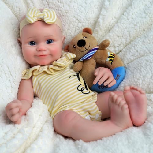 BABESIDE 16 Zoll Neugeborenes Baby Lebensechte Echte - Wiedergeborene Vollsilikon Babypuppen - Reborn Puppe EIN Echtes Baby Geschenksets Für Mädchen von BABESIDE