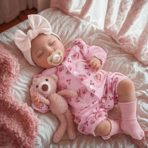 BABESIDE Lebensechte Babypuppen Bella, 20-Zoll Reborn Baby – Neugeborene Babypuppen, süße echte Babypuppen, schlafendes Mädchen, mit Geschenkbox für Kinder ab 3 Jahren von BABESIDE