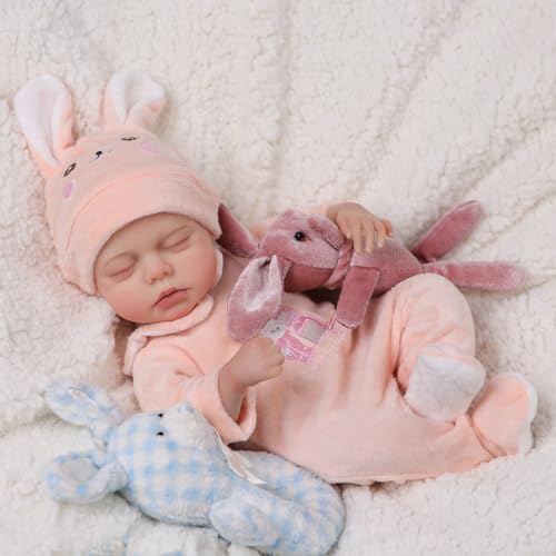 BABESIDE Reborn Puppe Lebensecht 12 Zoll, Reborn Baby Mädchen vin-yl Ganzkörper Realistische Neugeborene Mädchenpuppen Kuschelkörper Waschbar, Realistisch Newborn Baby Puppe für Kinder ab 3 Jahren von BABESIDE