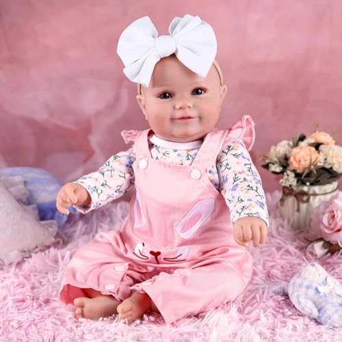 Reborn Baby, 20 Zoll Große, Weiche, Niedliche und Lebensecht Reborn Puppe Mädchen mit Komplettem Zubehör. Realistische Reborn Puppen, die Echt Aussehen, für Mädchen ab 3 Jahren, Geschenke, Spielzeit von BABESIDE