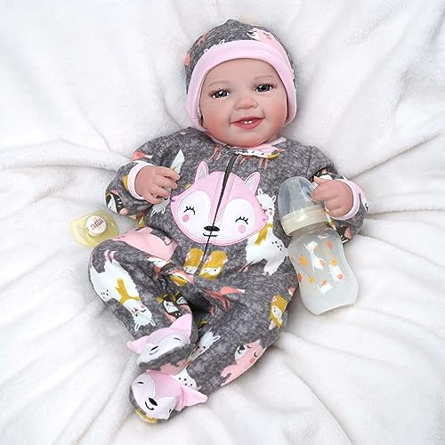 BABESIDE Lebensechte Reborn Baby – 20 Zoll Große, Süße Offene Augen, Realistischer, weicher Stoffkörper, Reborn Puppen, Spielzeug für Kinder ab 3 Jahren, Geburtstagsgeschenke und Sammlung von BABESIDE