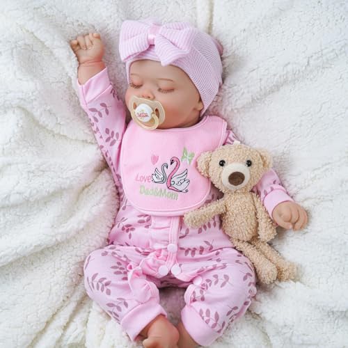 BABESIDE Reborn-Babypuppen, 20-Zoll-Rebornpuppenmädchen mit weichem Stoffkörper, lebensechte Babypuppen, sehen echt realistisch aus, mit Zubehör von BABESIDE