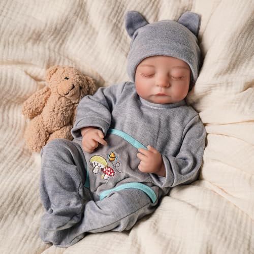 BABESIDE Reborn-Baby Puppe - 15 Zoll Reborn-Baby Junge, lebensechte Neugeborenen-Babypuppe mit Weichem Körper, Komplettes Zubehör für Kinder ab 3 Jahren von BABESIDE