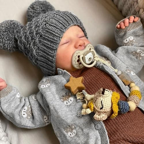 BABESIDE Reborn Puppe Lebensechte - 20 Zoll Reborn Baby Vollsilikon Lebensecht Realistische Geschlossene Augen Schlaf Junge Vinyl - Babypuppe mit Hand-Zeichnung-Haar-Puppe von BABESIDE