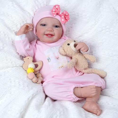 BABESIDE Reborn-Baby Puppen Lebensechte 20 Zoll Realistische Baby Puppen Weicher Körper Real Life Neugeborenes Baby Puppe Mädchen Schönes Erwachen mit Geschenkbox für Kinder von BABESIDE