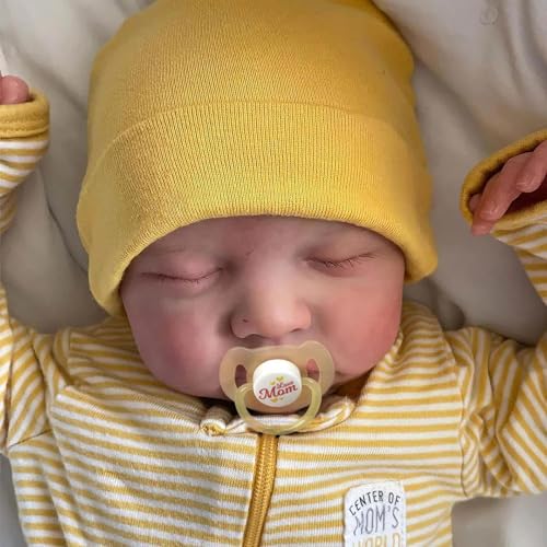 BABESIDE Reborn Baby Junge – 20 Zoll weiche, Lebensechte Babypuppen, Vollvinylkörper, Anatomisch Korrekte, Real Reborn Puppe, Schlafender Junge, mit Geschenkbox für Kinder ab 3 Jahren von BABESIDE