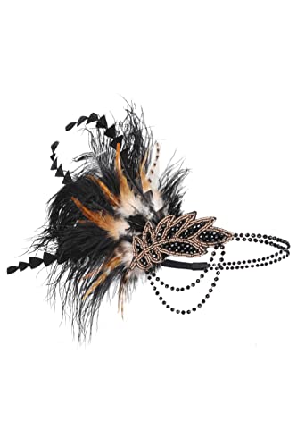 BABEYOND Stirnband Damen Pfau Feder Haarspange Gatsby Fasching Kostüm Haar Accessoires von BABEYOND