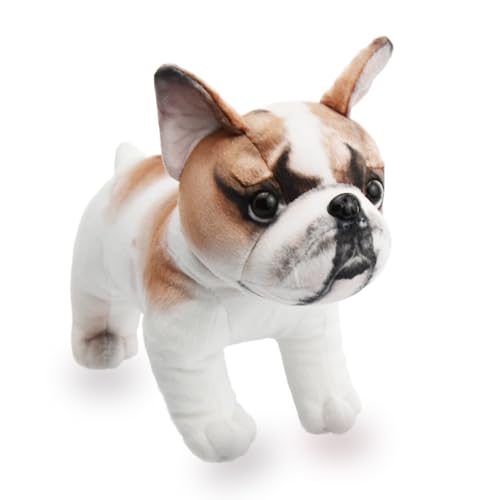 BABOLI Lebensechte Frenchie Dog Stofftier Super Realistische Plüsch Französische Bulldogge Puppe Welpe Plüschtier Lustige Geschenke für Kinder Geschenk oder Sachen Sammlung 25,4 cm von BABOLI