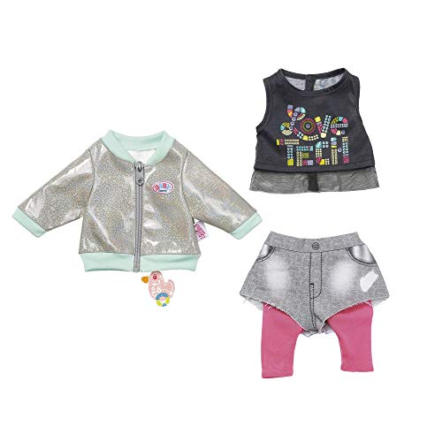 Baby Born 827154 City Outfit 43cm, rosa, grau von BABY Born