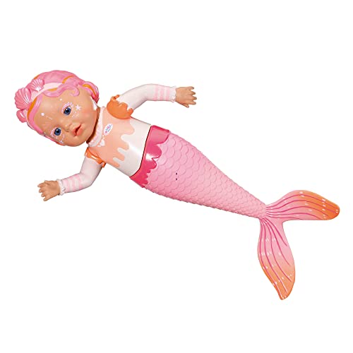 BABY born Zapf Creation 835326 My First Mermaid 37cm -Meerjungfrau Badepuppe, bewegliche Arme und Beine, schwimmt durchs Wasser, wasserdicht und ohne Batterien verwendbar, Black von BABY Born