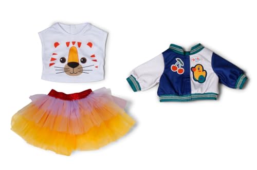 BABY born Tutu-Outfit 43cm, bunter Tutu-Rock, T-Shirt und Jacke im College-Stil für 43cm Puppen, 836941 Zapf Creation von BABY Born