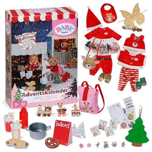 BABY born Adventskalender - 24 Überraschungen - Puppenkleidung & Accessoires für 43 cm Puppen - Hochwertiges Puppenzubehör für Weihnachten BABY born Adventskalender - 24 Überraschungen - Puppenkleidung & Accessoires für 43 cm Puppen - Hochwertiges Puppenzubehör für Weihnachten von BABY Born