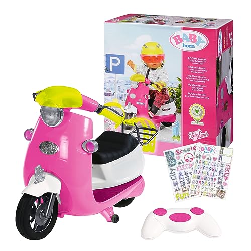 BABY born City RC Glam-Scooter, ferngesteuerter Roller für Puppen mit Lichtfunktion, 830192 Zapf Creation, Rosa von BABY Born